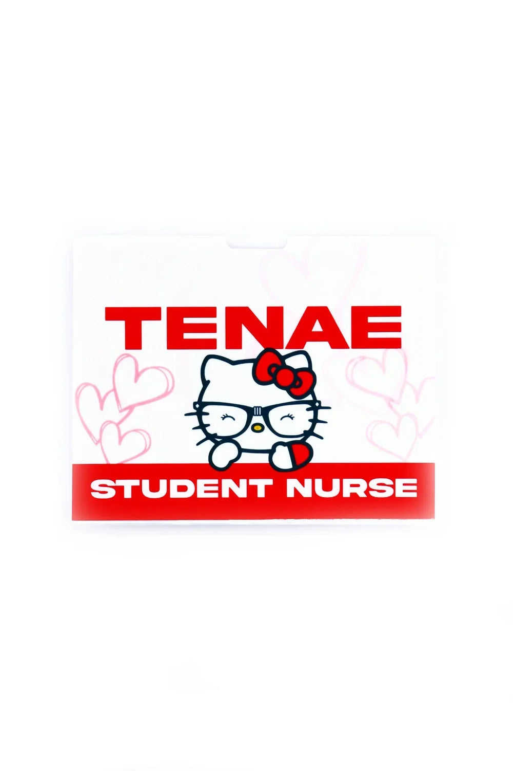 Hello Red & White Badge Buddy
