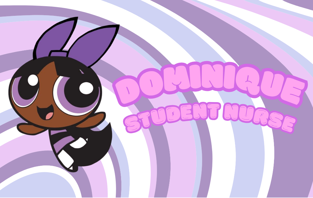 Purple Puff Girl Badge Buddy